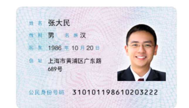 身份证原图